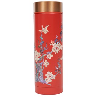 선물포장 한국기념품 외국인선물 국내제작 나전칠기 자개텀블러, 1개, 300ml, 매화오렌지