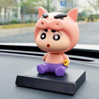차량용 미니 짱구 피규어 머리 흔들이는 짱구 자동차 액세서리 장식품, 쉐이킹 피그 신짱, 1개
