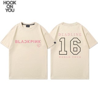 BLACKPINK 巡演 周邊 T恤 彩英 Lisa 智秀 Jennie 短袖上衣, 1個, 卡其色2XL