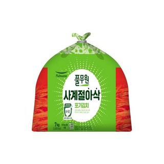 풀무원식품 사계절 아삭 포기김치, 7개, 7kg