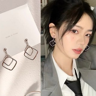 BEAGLE 925銀 幾何閃鑽 耳環 耳釘