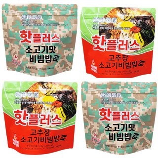 핫플러스 발열 전투식량 비빔밥 4개세트, 1개