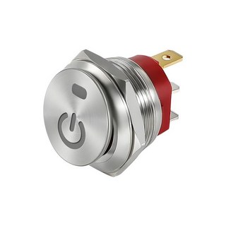 22mm 금속 버튼 로커 스위치 스테인레스 스틸 12V 20A 자동 잠금 2 토글 ON-OFF 220V 15A, 01 22MM Stainless Steel, 01 220V(15A), 02 White Power