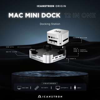 ICANSTron 12 in 1 40Gpbs Mac mini M.2 SSD Dock, 1個, 英國