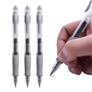 어스오피스 젤잉크펜 0.38mm 노크식 볼펜 3P, 3개, 블랙