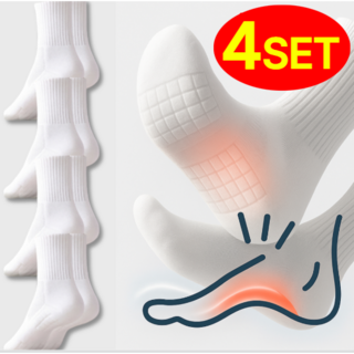 충격 흡수! 모두해 통증 싹 족저근막염 아치 쿠션 스포츠 양말 - 러닝 조깅 축구 배드민턴