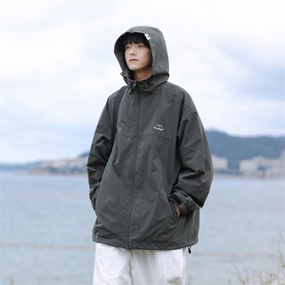 MOSAIRATION 가을 겨울 아웃도어 소프트 케이스 바람막이 커플 패션 카고 방수코트