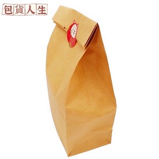 永久包裝 立體平口素牛皮紙袋50入 餐盒袋 麵包紙袋 烘培袋 禮物袋 福袋 包裝袋 隔日配, 1個, C-19*24*12公分,50入/包