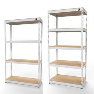 울트라랙 3단 4단 5단 아이보리 무볼트 조립식 선반 가구 앵글 철제 베란다 펜트리 선반장 창고 수납 다용도, 3단   600   300   1500