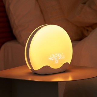 디얼 lot 앱연동 미라클모닝 양면 탁상형 알람시계, 화이트(단일)