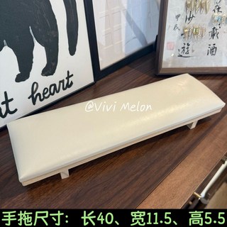 日式簡約美甲俄式手枕 原木平面手拖 美甲手枕 舒適緩解 美甲店必備, 1個, 平面手拖-珍珠白-40*11.5*5.5, 平面手拖-珍珠白-40*11.5*5.5