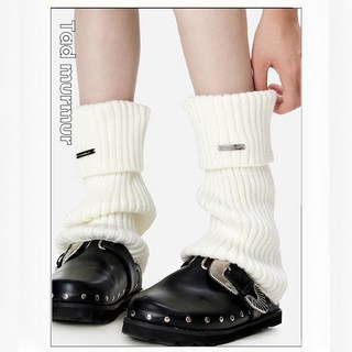 腿套白色針織女款冬季y2k辣妹保暖襪套雪地靴堆堆襪冬季小腿襪子