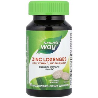 네이처스웨이 징크 아연 로젠지 Zinc Lozenges 와일드 베리 60정, Nature's Way 아연 로젠지 60정 · 와일드, 1개