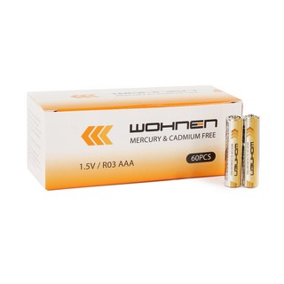 WOHNEN 보넨 AAA 건전지 망간 3A, 60개