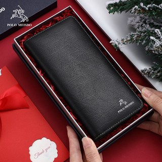 【奧特萊斯】 保羅男士頭層牛皮高檔長款錢包 防盜刷真皮多卡位商務錢夾防水軟皮長夾男士長皮夾