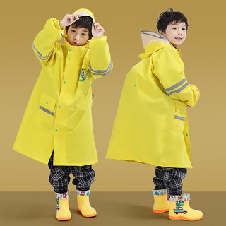 兒童卡通造型雨衣，輕便安全反光條設計，加長款兒童雨具