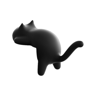 桌邊貓咪掛勾 免打孔 強力承重, 黑色, 1個
