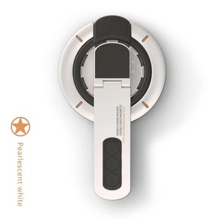 1개 양면 자석 휴대폰 홀더 360 회전 실리콘 베이스 및 아연 합금 스탠드, 하얀색