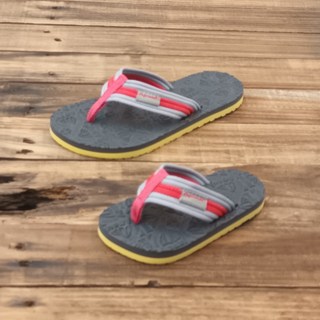 【APAUL雅鉑】32315 灰/紅 兒童拖鞋 橡膠彈性防滑夾腳拖 人字拖