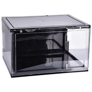 Craftsman In Storage 收納職人 時尚加厚加高透明LED發光聲控收納櫃 材質:新料PP 顏色:鏡面黑, 35.5 x 27.5 x 21.5cm, 1組