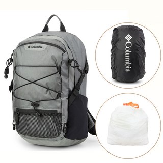 컬럼비아 23리터 백팩 남여공용 등산배낭 (레인커버/멀티백 포함), 스톤 그레이