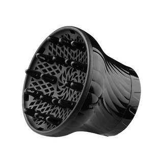 萬用烘髮罩 捲髮烘罩 通用熱風罩 適用多款吹風機 智慧自動造型 聚碳/PC材質 140mm*165mm 白色/黑色, 1個, 黑色, 黑色