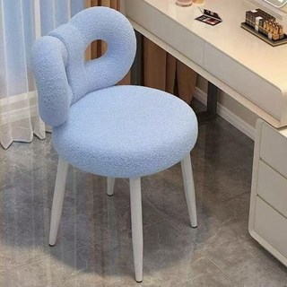 YISOKO 리본 화장대 의자, 블루