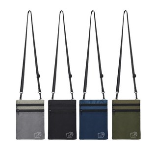 RFID 防盜刷 掛脖包 輕量 男女 斜背包 4色 旅行 護照包 證件包 手機包 肩背包 透氣網布 防潑水 SB044, 綠