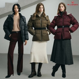 엠유스포츠 MU 25 여성 씨레 벨티드 중량 다운1종 2570715, 블랙