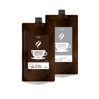 간편한 뿌리염색 새치전용 익스프레소 스피드 염모제 600ml 대용량 - 에스프레소, 1개