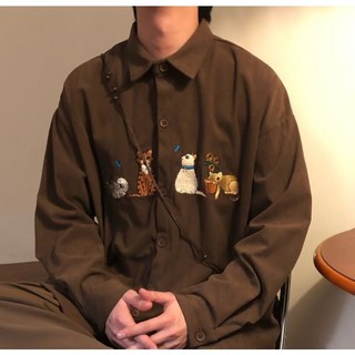 男女長袖寬鬆襯衫 OVERSIZE日系襯衣 潮流百搭休閒外套