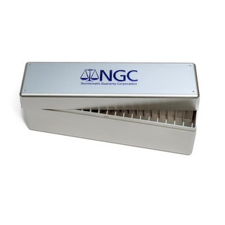 NGC® Silver Plastic Storage Box for 20 Slab Coin Holders [hardcover], NGC® Silver Plastic Storage B