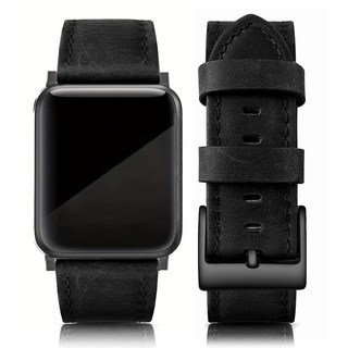 손목공방 애플워치 소호 가죽 스트랩, 다크 블랙