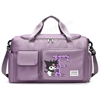 여행 가방 귀여운 편지 A-Z 다기능 접이식 싱글 어깨 핸드 수하물 방수 보관