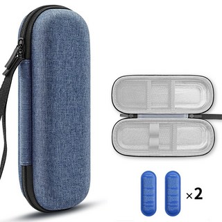 Ez2mk L140 EVA 휴대용 보냉 슬림형 파우치 아이스팩포함, 블루, 1개