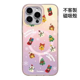 Twinko 滿版歡樂聖誕夥伴們 霧面幻彩 IMD 磁吸殼