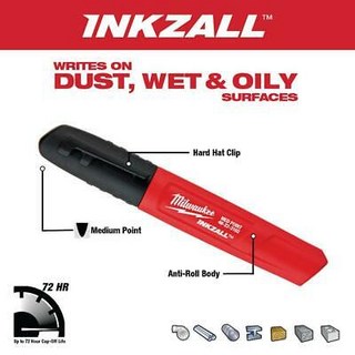 美沃奇 中型黑色抗油抗潮濕抗灰塵工程標記筆 工程筆, 1個, 1支