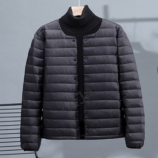 ZAJA 남성 슬림핏 오리털 경량패딩 점퍼 V넥 U넥