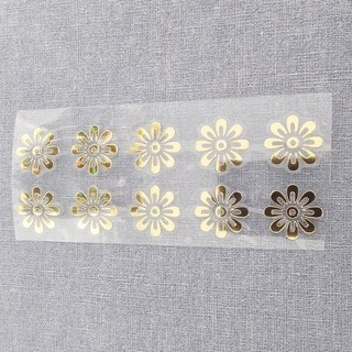 이로나 한복 전사지 전통문양 열전사 스티커 금박 은박 길상문 꽃문양, 1개, 전통 꽃무늬 패턴 -금박1.8cm직경/10개