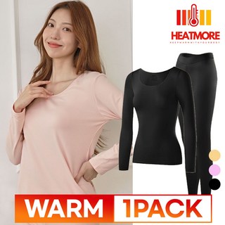 히트모어 여성용 겨울 기모 보온 내복 발열 내의 상하의 세트