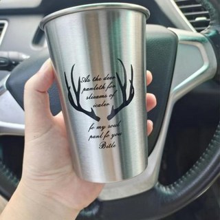 북유럽 인스타그램 산업 스타일 304 스테인레스 스틸 스프레이 페인트 맥주 컵 냉수 음료 컵 가정용 사무실 가글 컵, 350ML, 1)A, 1개