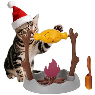 엠티링크 펫 고양이 강아지 노즈워크 통돌이 장난감 간식놀이 지능개발 먹이퍼즐 돌돌이, 바베큐, 1개