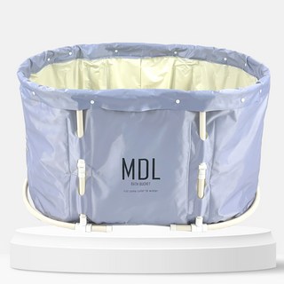 올지 오발형 원터치 접이식욕조 이동식 욕조 반신 가정용, 라이트 블루, 라이트 블루 4종 풀세트