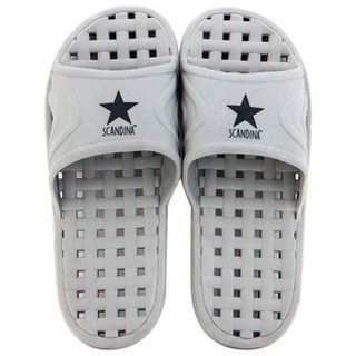 SHABATH 排水防滑浴室拖鞋 星星款, 灰色, 1雙