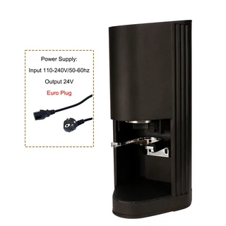 58 평평하거나 물결 모양의 자동 커피 탬퍼 터치스크린 에스프레소 전기 조절 가능 110-240V, 03 58mm, 08 Black Euro plug