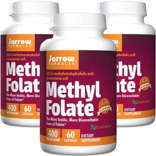 Jarrow FORMULAS 賈羅公式 甲基葉酸素食膠囊 400mcg, 60顆, 3罐