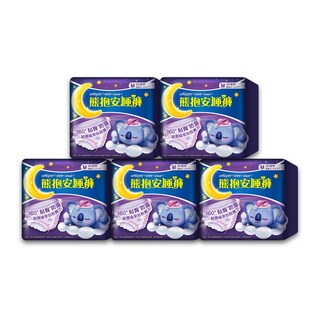 好自在 原廠公司貨 熊抱安睡褲/夜用衛生棉, 中等的, 4片, 5套