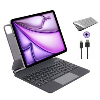 아이패드 에어7/6/5/4세대 프로 1/2/3/4/5/6/7/8세대 11/12.9/13인치 10/11세대 호환 매직 키보드 블루투스 한글각인 iPad Air/PRO 케이스나라, 블랙-한글 각인