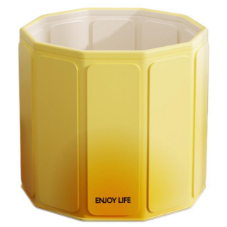 YONIVI 접이식 욕조 반신용 이동식 원터치 욕조, 옐로우, 1개