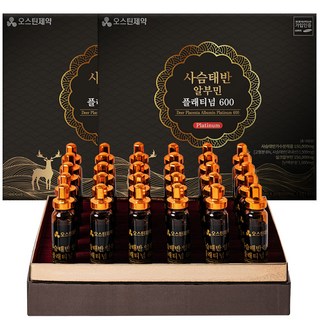 오스틴제약 알부민 사슴태반 플래티넘 마시는 영양제, 2개, 30회분